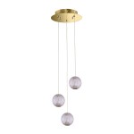 ITALUX NOWOCZESNA LAMPA WISZĄCA PLAFON LED ROSARIO PND-12220121-3A GOLD