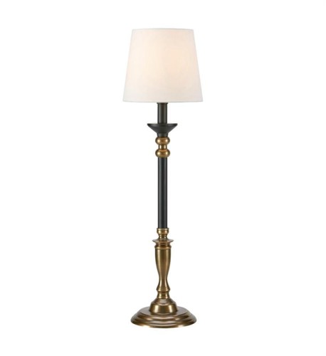 MARSKLOJD STYLOWA LAMPA NOCNA STOŁOWA Z ABAŻUREM GENT 108679 PATYNA/BLACK