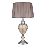 S-LIGHT STYLOWA LAMPA NOCNA STOŁOWA Z ABAŻUREM 37-21AM AMBER/CHROM
