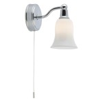 S-LIGHT KINKKIET ŁAZIENKOWY Z WYŁĄCZNIKIEM DO LUSTER IP44 29-31 CHROM/OPAL