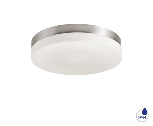 LUXERA SUFITOWA LAMPA ŁAZIENKOWA PLAFON IP44 PILLS 67100 INOX/OPAL