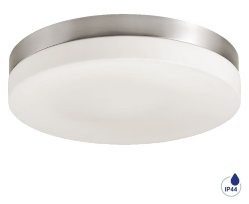 LUXERA SUFITOWA LAMPA ŁAZIENKOWA PLAFON IP44 PILLS 67103 INOX/OPAL