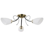 ITALUX STYLOWY ŻYRANDOL PLAFON SUFITOWY CRISTINA PND-6706-3 PATYNA/BLACK