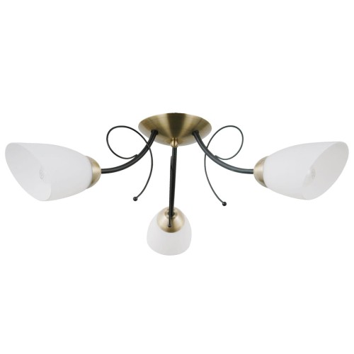 ITALUX STYLOWY ŻYRANDOL PLAFON SUFITOWY CRISTINA PND-6706-3 PATYNA/BLACK
