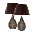 stylowa lampa stołowa nocna abażur brązowa salonu sypialni apartamentu gabinetu biura.jpg