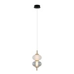 ITALUX NOWOCZESNA LAMPA WISZĄCA TESTA PND-84938-2V-BK BLACK/GOLD