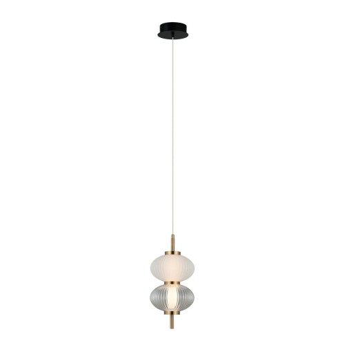 ITALUX NOWOCZESNA LAMPA WISZĄCA TESTA PND-84938-2V-BK BLACK/GOLD