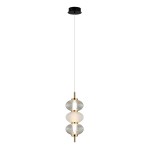 ITALUX NOWOCZESNA LAMPA WISZĄCA TESTA PND-84938-3-BK BLACK/GOLD
