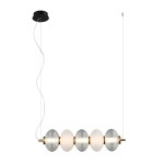 ITALUX NOWOCZESNA LAMPA WISZĄCA ŻYRANDOL TESTA PND-84938-4-BK BLACK/GOLD