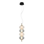 ITALUX NOWOCZESNA LAMPA WISZĄCA TESTA PND-84938-4V-BK BLACK/GOLD