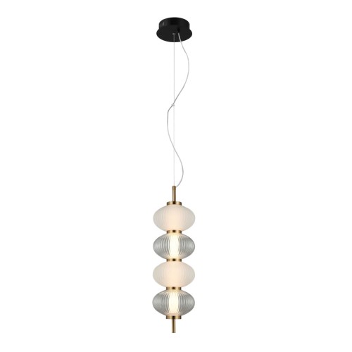 ITALUX NOWOCZESNA LAMPA WISZĄCA TESTA PND-84938-4V-BK BLACK/GOLD
