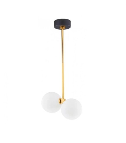 JUPITER NOWOCZESNA LAMPA SUFITOWA ZWIESZAKOWA LUNA LU2 MS CZARNA/ZŁOTY MOSIĄDZ