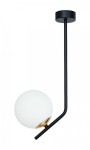 JUPITER NOWOCZESNA LAMPA WISZĄCA TIM TI-1 CZ/MS CZARNY/ZŁOTY MOSIĄDZ