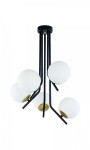 JUPITER NOWOCZESNA LAMPA ŻYRANDOL TIM TI-5 CZ/MS CZARNY/ZŁOTY MOSIĄDZ