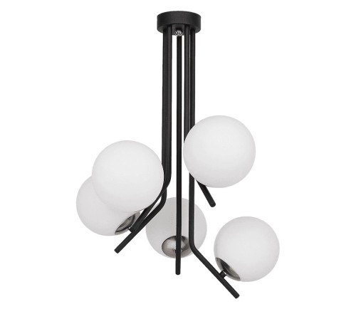 JUPITER NOWOCZESNA LAMPA ŻYRANDOL TIM TI-5 CZ/NI CZARNY/NIKIEL