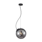 ITALUX LAMPA WISZĄCA ZWIESZAKOWA KULA PERONA PND-92389-1-BK BLACK/SMOKE