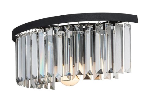 RABALUX LAMPA ŚCIENNA KINKIET KRYSZTAŁOWY ELOISA 71092 BLACK