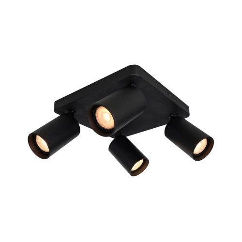 ITALUX SUFITOWA LAMPA PLAFON 4-REFLEKTOROWY SPOT NESTO SPL-23436-4S-BK CZARNY