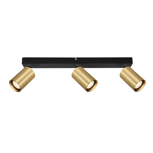 ITALUX SUFITOWA LAMPA LISTWA 3-REFLEKTOROWA SPOT NESTO SPL-23436-3-BK-GD BLACK/GOLD
