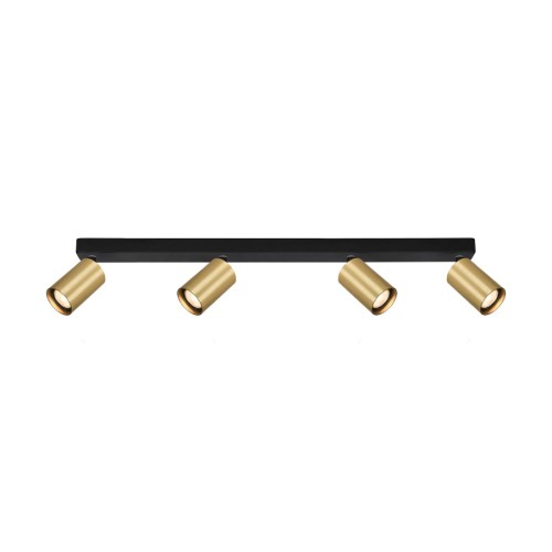 ITALUX SUFITOWA LAMPA LISTWA 4-REFLEKTOROWA SPOT NESTO SPL-23436-4-BK-GD BLACK/GOLD