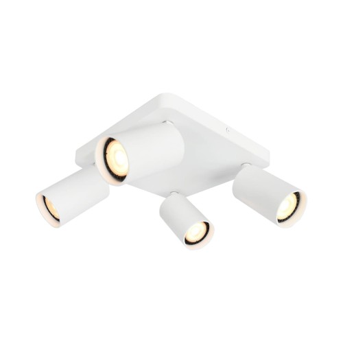 ITALUX SUFITOWA LAMPA PLAFON 4-REFLEKTOROWY SPOT NESTO SPL-23436-4S-WH BIAŁY
