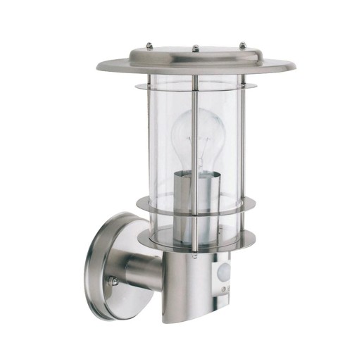 S-LIGHT KINKIET ZEWNĘTRZNY ELEWACYJNY Z CZUJNIKIEM PIR IP44 62-11 INOX STAL