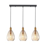 ITALUX NOWOCZESNA LAMPA WISZĄCA NA LISTWIE 3 LAMPY ZULO PND-27812-3-BRO-AMB