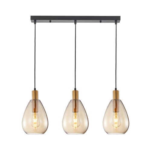 lampa zyrandol 3 lampy zulo italux amber salonu jadalni nad stół biura apartamentu.jpg