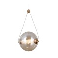 nowoczesna lampa led kula zwis nad stół bar wyspę blat loftu salonu apartamentu biura złota.jpg