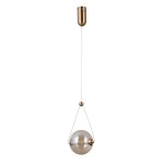 ITALUX NOWOCZESNA LAMPA WISZĄCA KULA RASTIA PND-34361-S-HBR-AMB AMBER