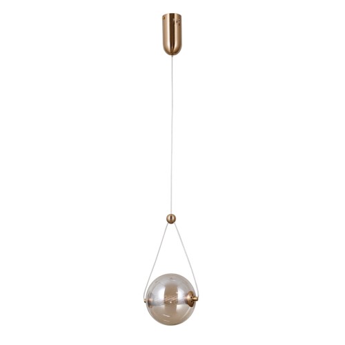 ITALUX NOWOCZESNA LAMPA WISZĄCA KULA RASTIA PND-34361-S-HBR-AMB AMBER
