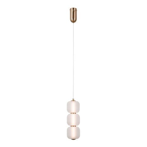 ITALUX NOWOCZESNA LAMPA WISZĄCA LED GANTI PND-34362-3V-HBR-OPAL GOLD