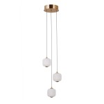 ITALUX NOWOCZESNA LAMPA ŻYRANDOL LED NA PLAFONIE GANTI PND-34362-3-HBR-OPAL GOLD