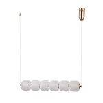 ITALUX NOWOCZESNA LAMPA WISZĄCA ŻYRANDOL LED GANTI PND-34362-6H-HBR-OPAL GOLD
