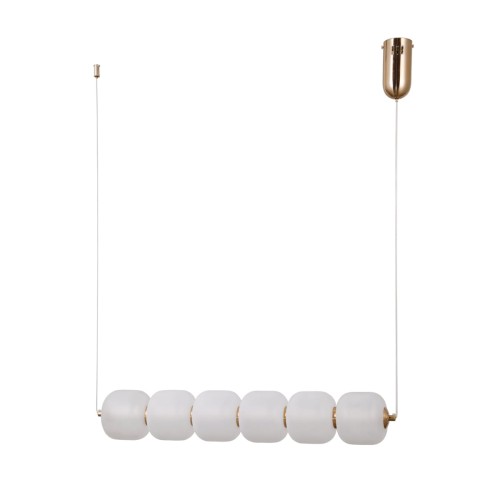 ITALUX NOWOCZESNA LAMPA WISZĄCA ŻYRANDOL LED GANTI PND-34362-6H-HBR-OPAL GOLD