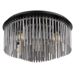 GLOBO NOWOCZESNY PLAFON LAMPA SUFITOWA GORLEY 15698D1 BLACK/SMOKE