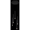 lampa żyrandol zwis laser 5pł na plafonie apartamentu salonu sypialni loftu biura czarna blake globo.jpg