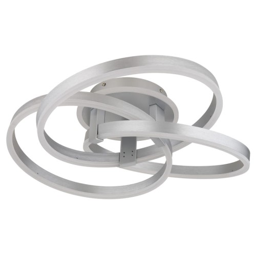 GLOBO DESIGNERSKA NOWOCZESNA LAMPA SUFITOWA PLAFON LED NA PILOTA 67163-56 HERWIG BRUSHED ALU