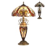 LUXERA WITRAŻOWA LAMPA NOCNA GABINETOWA TIFFANY XXI No.1702 MULTICOLOR