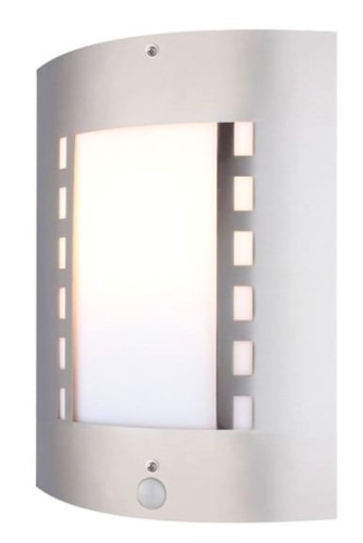 GLOBO KINKIET ZEWNĘTRZNY ELEWACYJNY Z CZUJNIKIEM IP44 ORLANDO 3156S SENSOR INOX