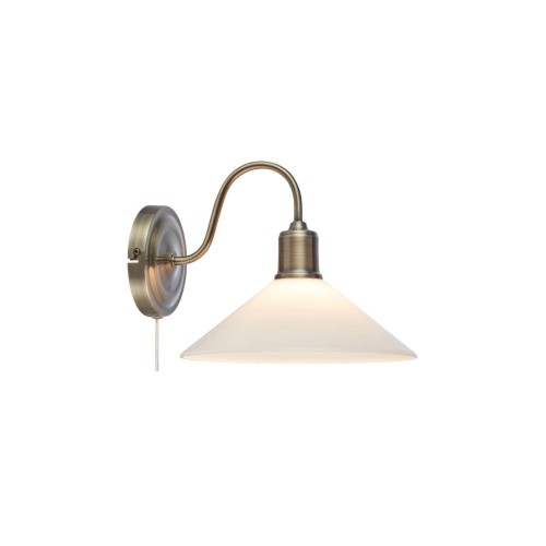 MARKSLOJD KINKIET KLASYCZNY VELA 108865 PATYNA ANTIQUE BRAAS/WHITE