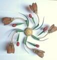 lampa rozeta plafon sufitowy flower retro  tulipan kremowy ecru salonu sypialni.jpg