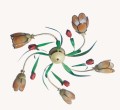 stylowa lampa sufitowa plafon rozeta flower antyczny retro hand made kremowy.jpg