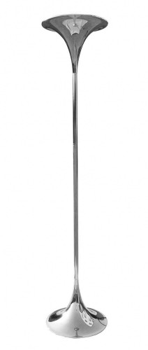 lampa podłogowa stojąca chrom design zuma line trumpet salonu pokoju biura apartamentu.jpg