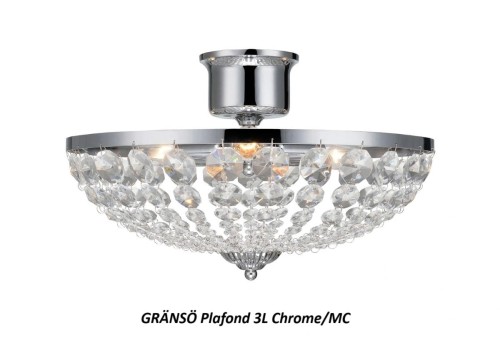 MARKSLOJD SUFITOWY PLAFON KRYSZTAŁOWY GRANSO 105316 CHROM