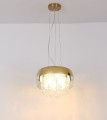 lampa żyrandol z kryształkami kalla globo 15838 złota gold sypialni salonu apartamentu biura.jpg