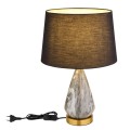 lampa nocna stołowa z abazurem marmurowa globo kisa sypialni loftu biura gabinetu.jpg