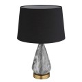 lampa nocna z czarnym zabazurem marmurowa kisa globo do salonu sypialni na stolik.jpg