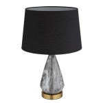 GLOBO  EKSKLUZYWNA LAMPA NOCNA STOŁOWA KISA 24147B  MARMOR/BLACK