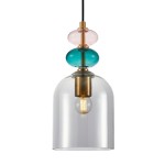 ITALUX LOFTOWA LAMPA WISZĄCA ZWIS BUSCO PND-30263-1B-BRO-SG BLACK/GOLD/SMOKE